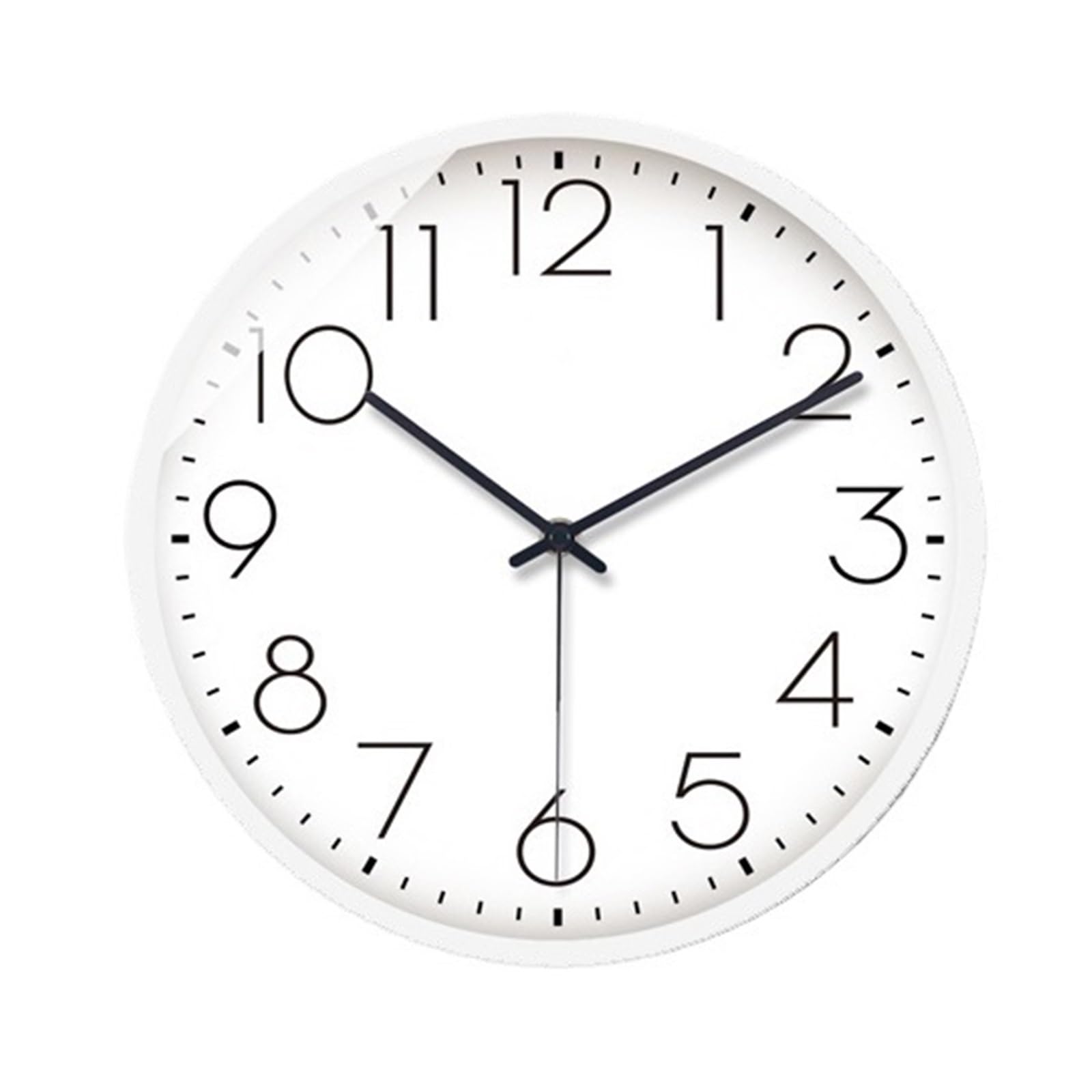 Aioneer Wall Clock Minimalist White Wall Clock Silent Operation Battery Powered Versatile Design-16 inches