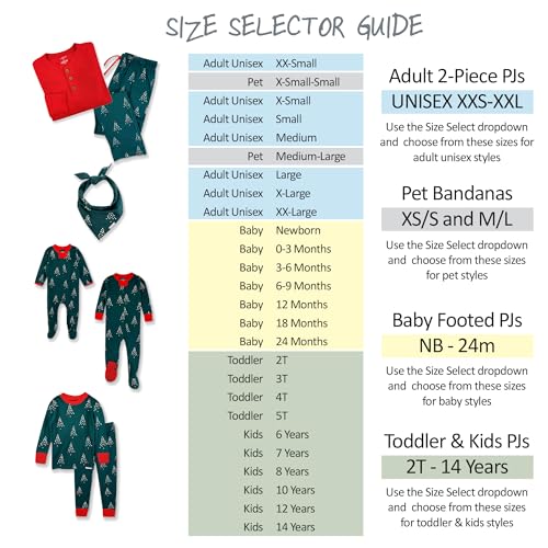 Image of Butterblu Family Jammies Matching Holiday Christmas Pajama Sets | GOTS Certified Organic Cotton for Baby, Toddler, Kids, Adults, and Pets, with Pockets, Perfect for Family Photos