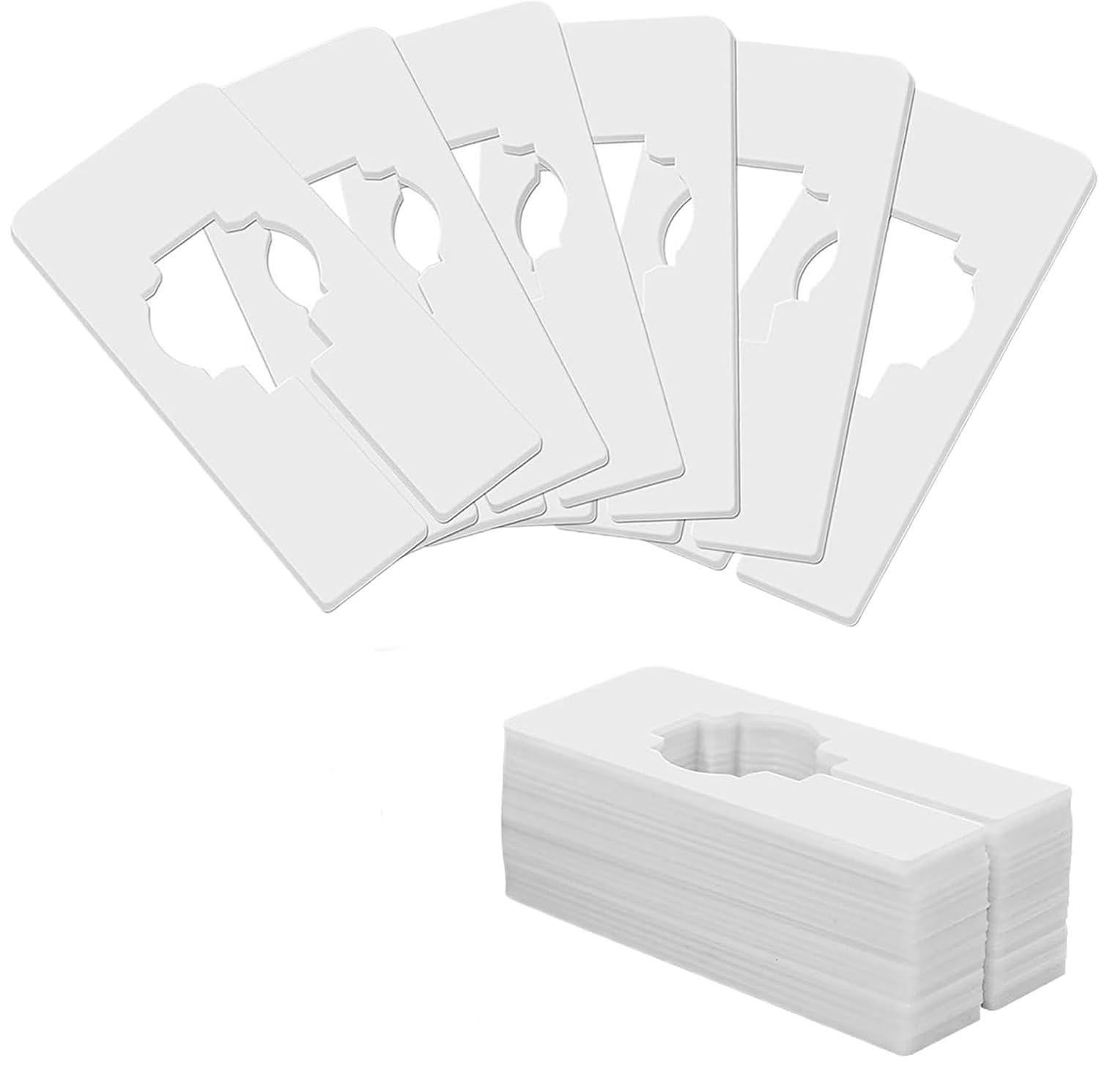 Otpermen Closet Dividers for Clothes Organisation, Writable Wardrobe Dividers, Reusable Clothing Size Dividers for Wardrobe Rail and Clothing Rack (Creamy White, 20PCS)