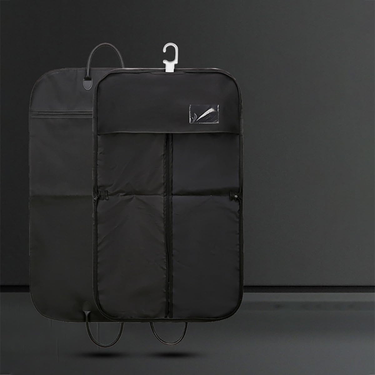 Borsa Copri Vestiti Passaggio Appendini Nero Porta Abiti da Viaggio Pieghevole Oxford per Viaggi e Business