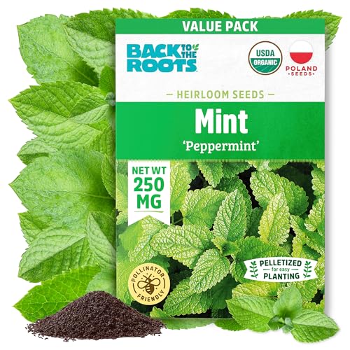 Back to The Roots 100% Organic Seed Packets - Peppermint (Pack of 2)