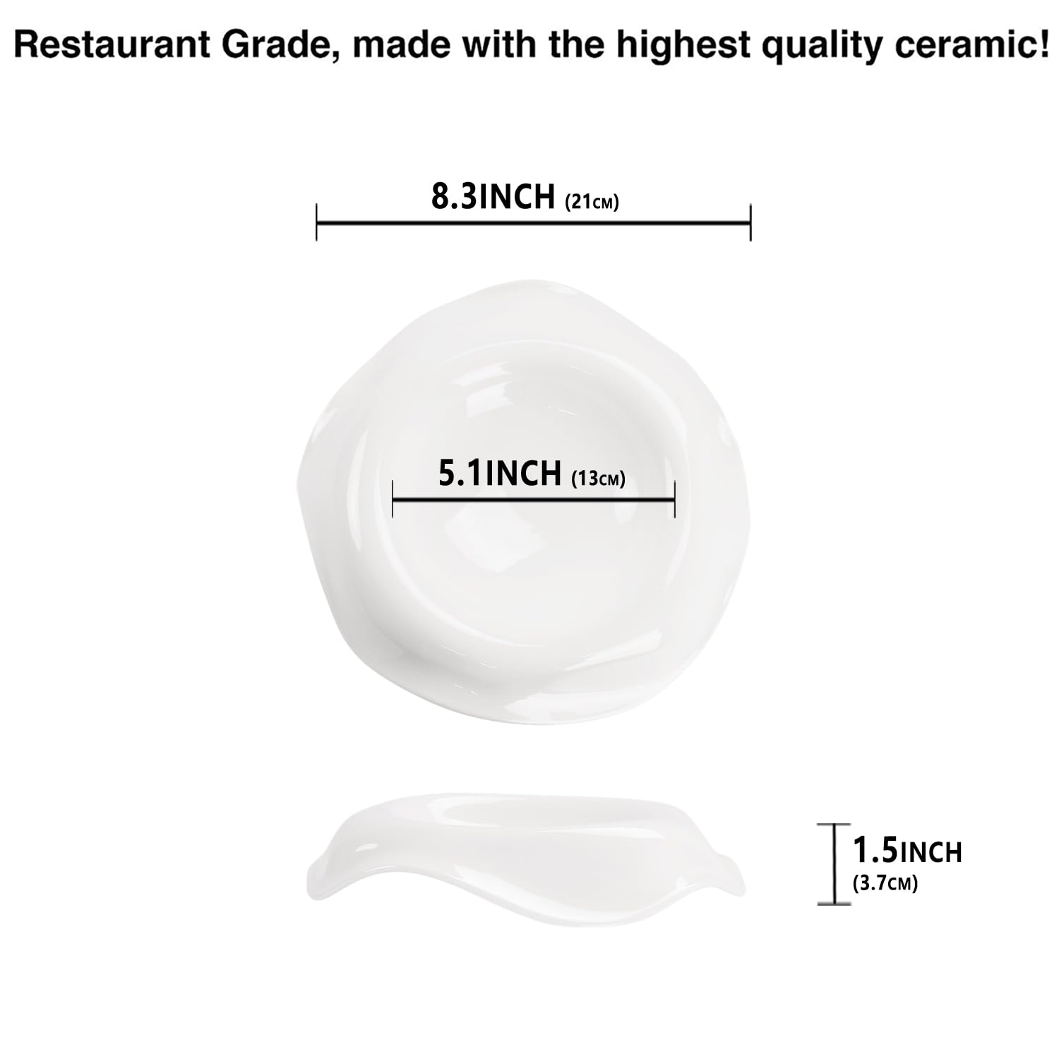 Tuxton China BWD-0842 Pasta Bowl, 24 oz., 8-1/2