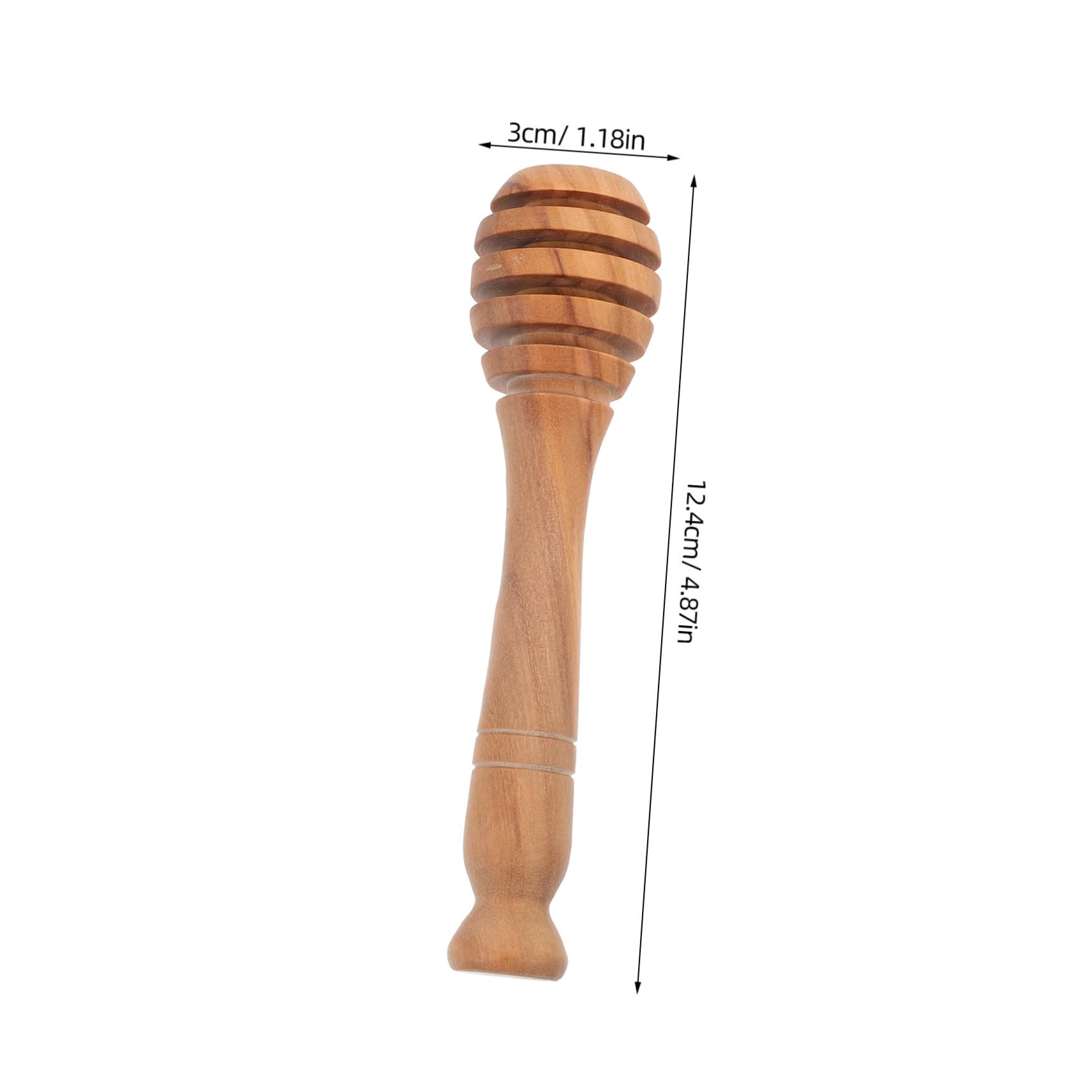 SOLUSTRE Wooden Honey Stick Honey Stirrers for Tea Honey Spoon Dipper Jam Stirring Wand Wood Dipper Honey Jars with Dipper Honey Wooden Dipper Honey Holder Light Brown Olive Wood re-usable