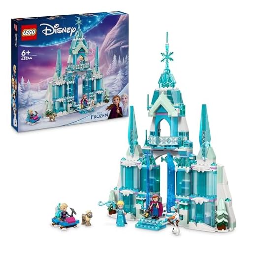 LEGO ǀ Disney Frozen Elsa’s Ice Palace Building Toy Set for Kids with a Castle and Elsa & Anna Minidoll Figures, Fun Gift Idea for Girls, Boys and Film Fans Aged 6 Plus 43244