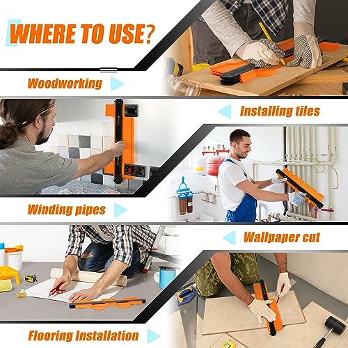 Toolife Connectable Contour Gauge 10+10 Inch,Gifts For Men Husband Dad thumb #3