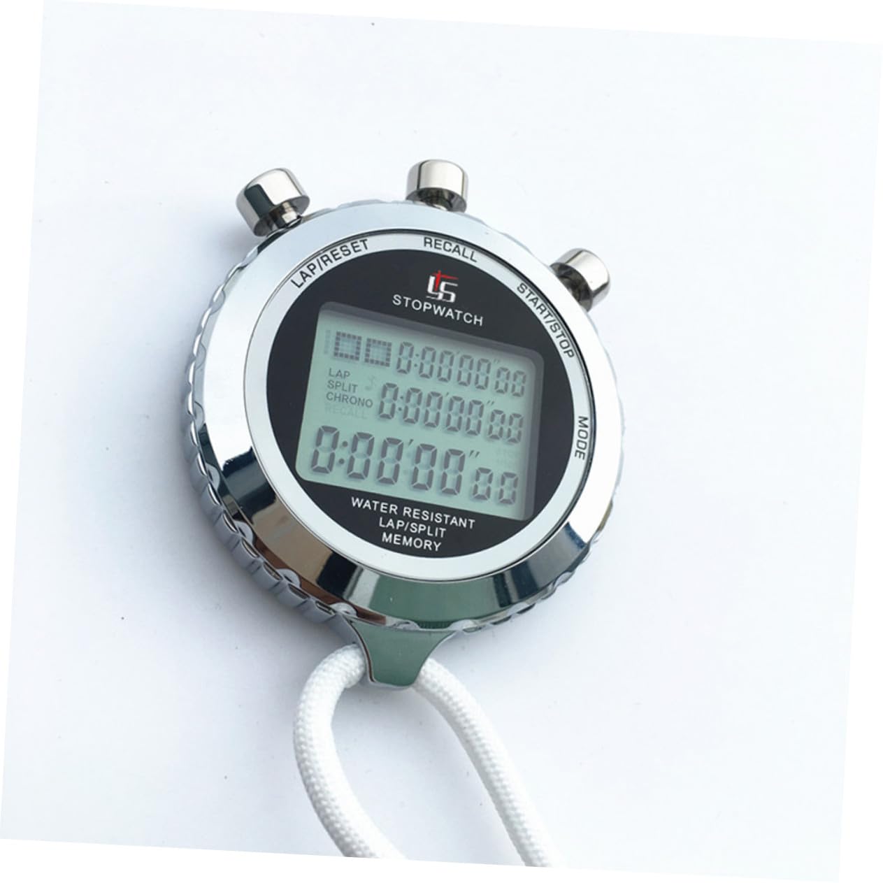 Cronometro Digitale Sportivo con Display Lcd in Acciaio Inossidabile, 3 File e 120, Timer Elettronico Portatile per Intervallo e Studio