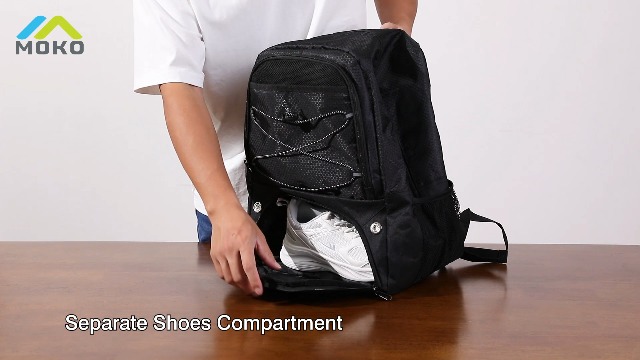 Backpack Women Ballon De Soccer Soccer Ball Bag MoKo Soccer Backpack - Water-Resistant Sports Bag With Ball & Shoe Compartments (Black) Nike Elite Bag Sac A Dos Sport Rugzak Met Bal Compartment
