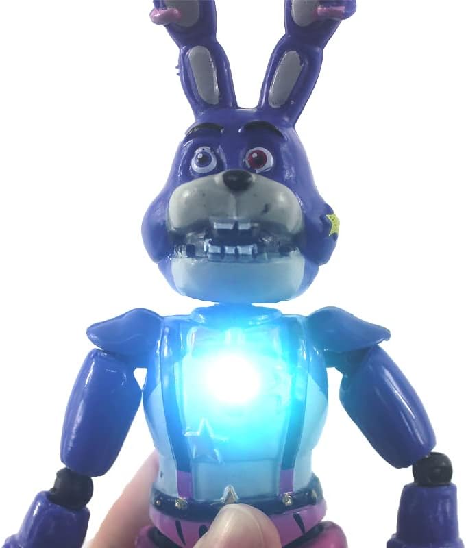 Miniatura 4 de Figura de acción desmontable de dibujos animados Bonnie Bear Foxy Funtime Foxy Sister Location Horror Doll Lightening Figuras Juguetes para niños (4)