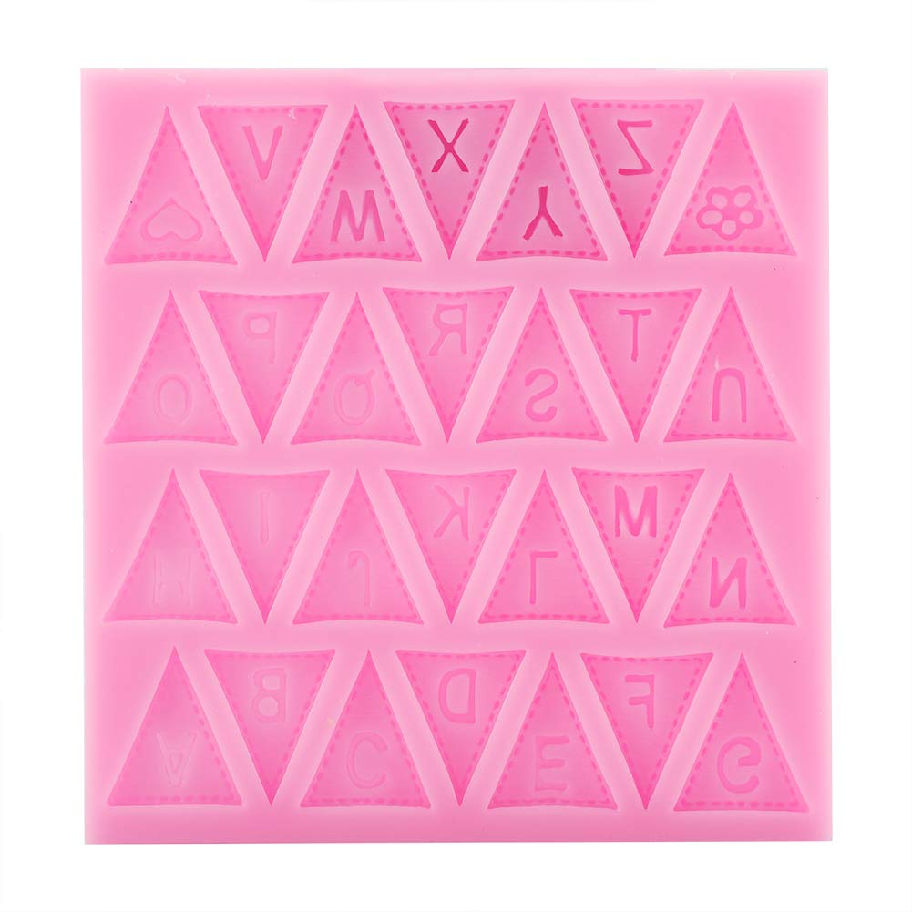 WGFOIP Silicone Letter Mould, Alphabet Baking Mold Letter Flag Cake Decorating Mould Baking Tool for Cake Topping