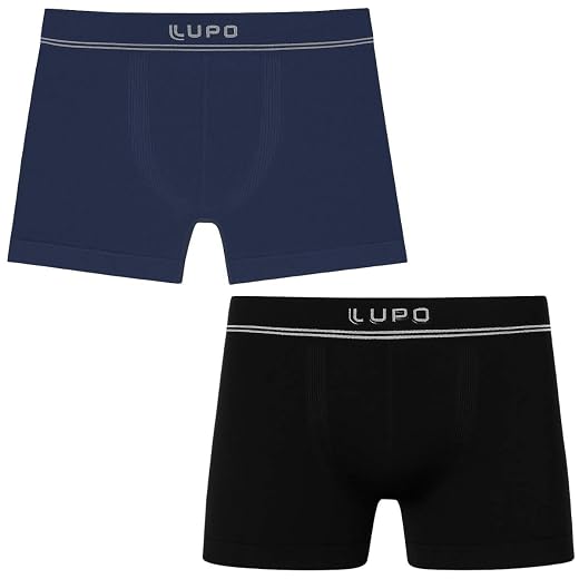 Kit 2 Cuecas Boxer Lupo Sem Costura Microfibra Poliamida Masculina Original