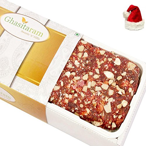 Ghasitaram Gifts Christmas Gifts Mithai Cake - Kaju Anjeer/ Figs Cake