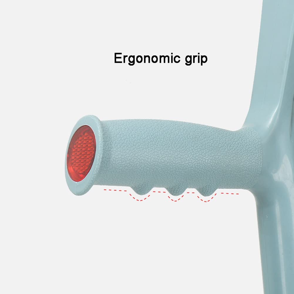 Muletas de Antebrazo para Adultos, Muletas Ergonómicas de Aluminio, Muletas Ortopédicas Ligeras, Manguito Abierto, Altura Aplicable 150~185cm, 1 Par