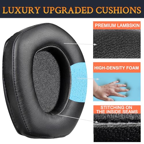Image of SOULWIT Lambskin Earpads for Sennheiser RS175 /HDR175 /TR175 - Black