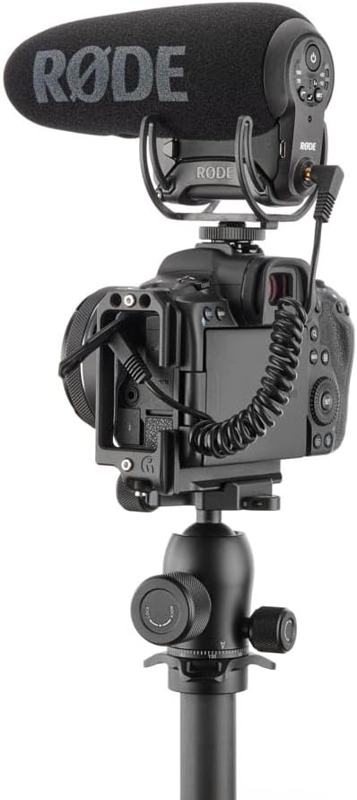 Canon R5 with Roxie QD L-Bracket and microphone attached