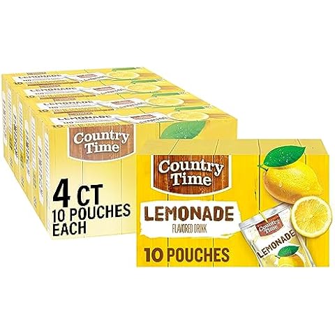 Country Time Lemonade Ready to Drink Flavored Drink Pouches, 40 ct Pack, 4 Boxes of 10 Drink Pouches Cover
