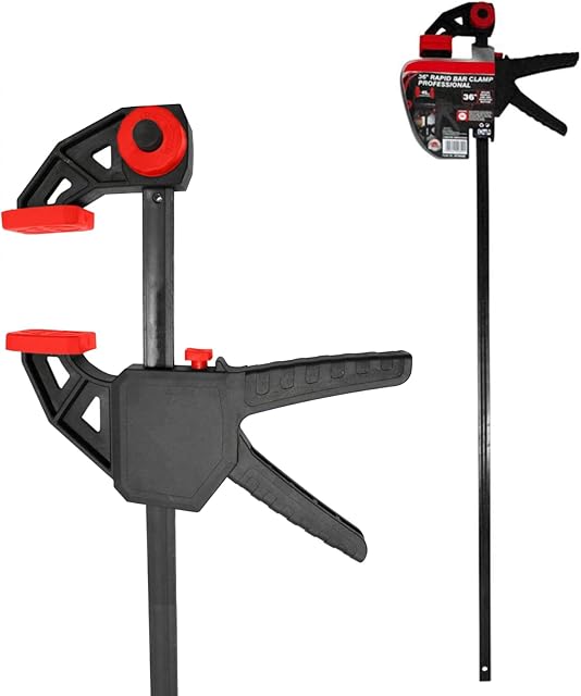 2pc 36-Inch/900mm Quick Clamp Heavy-Duty Bar Clamps Set for Woodworking One-Handed Clamp/Spreader Wood Clamps Set, Light-Duty Quick-Change Clamp