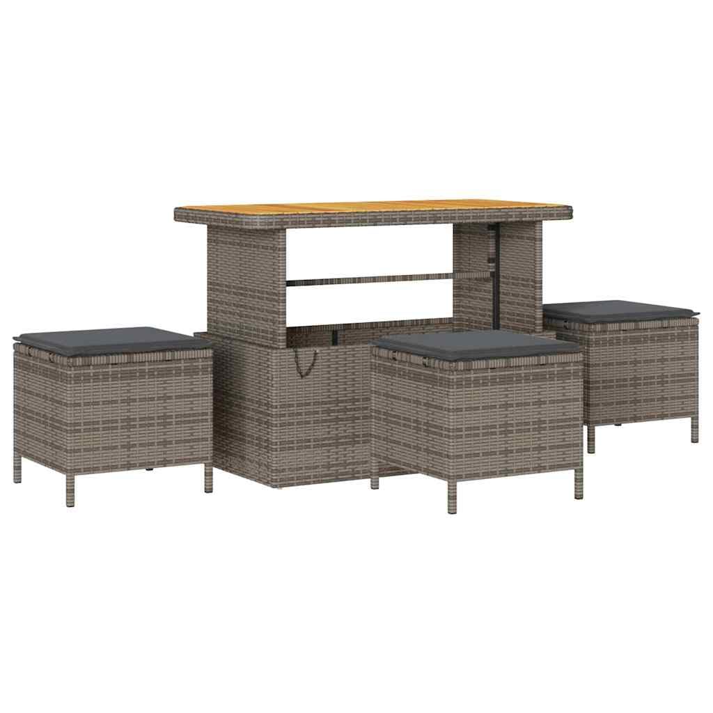 Set di divani da giardino, 13 pezzi, in polyrattan, divano angolare
