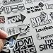 41Pcs JDM Car Sticker Racing Decale for Cars Motorcycle Helmet Reflex Decals Graphics Drift Slammed Race Funny Truck Stickers Car Side Decals