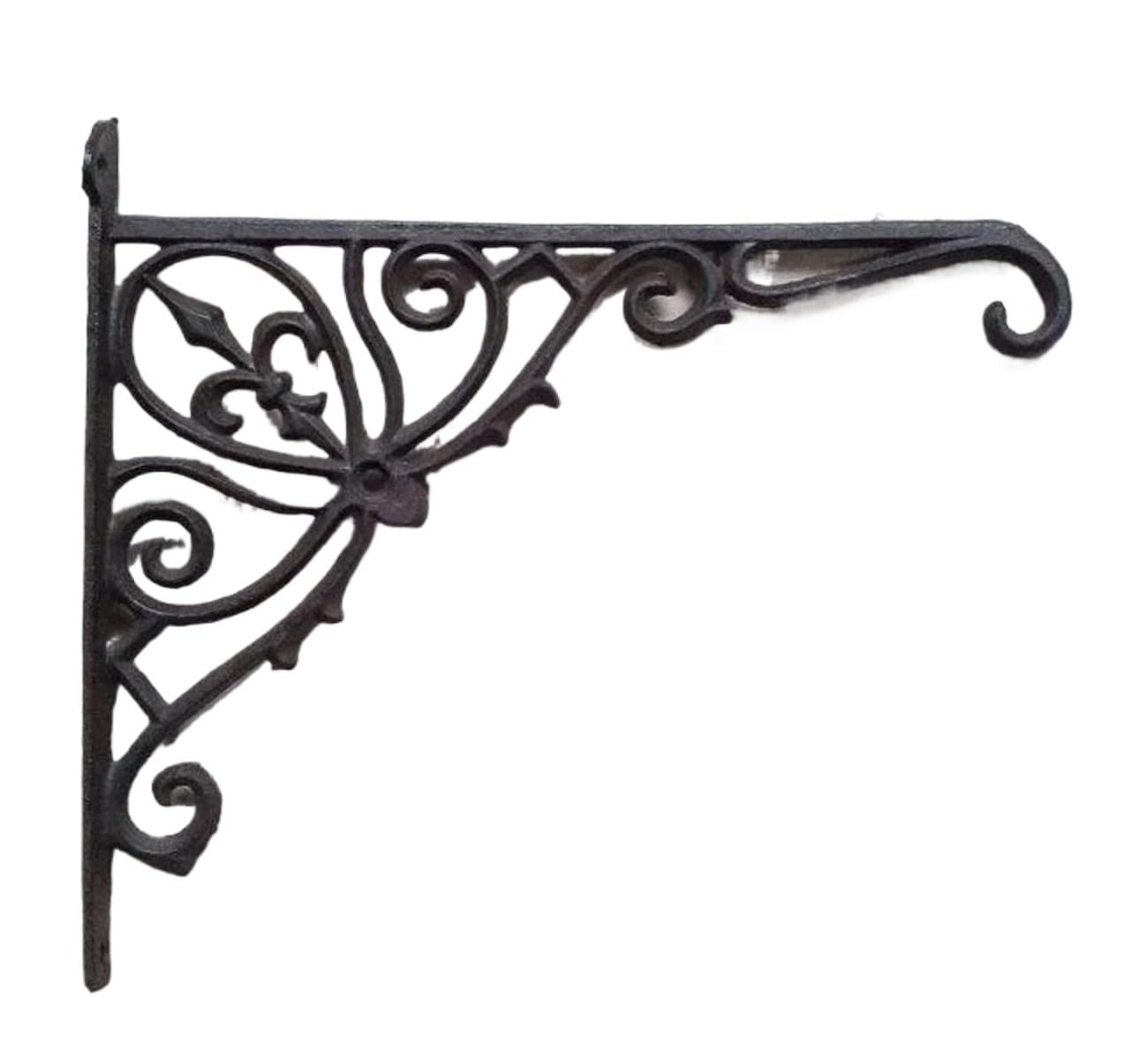 2pcs Cast Iron Angle Support Rack for Floating Shelves
