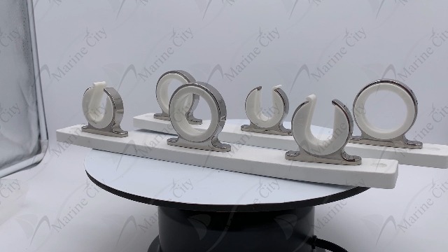 MARINE CITY Support De Rangement En Acier Inoxydable De Qualité 316 Blanc Pour Moulinet De Pêche à 3 Cannes - Pour Bateaux - Yachts - Camionnettes - Voitures - Accessoires De Quincaillerie