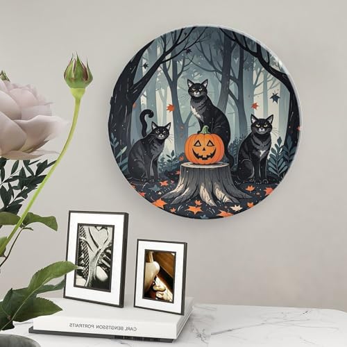 Plato decorativo Art Fall Bone China de cerámica de 8 pulgadas miniatura 5