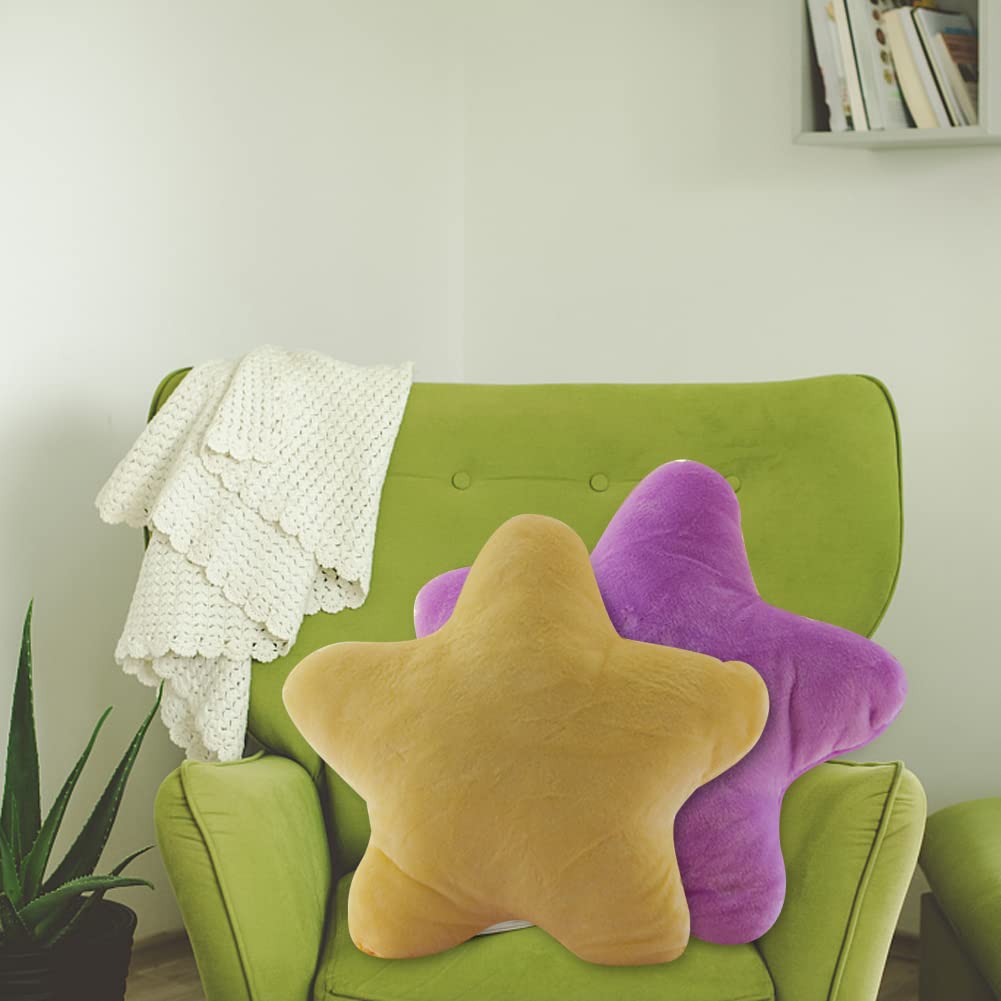 Electspark Oreiller En Forme D'étoile Jaune Mignonne Pour Adulte, Coussin Décoratif En Peluche Pour Canapé, Lit, Chambre à Coucher, Cadeau D'anniversaire, De Noël (38,1 Cm