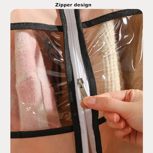 Garment Storage Bags for Hanging Clothes, Clothing Rack Cover, can be Used for Long Clothes, Dresses, Suits, Visible Window(90x120cm/35x47in)3