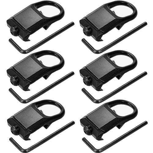 WUWEOT 6 Pack Sling Rail Attachment Mounts, Sling Swivel Mounts with Hex Wrenches for Outdoors