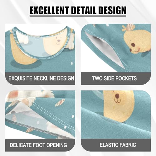 Tea Cup Dog（2） Kids Pjs Set Boys Girls Summer Short-Sleeve Sleepwear Pajamas 2PCS4