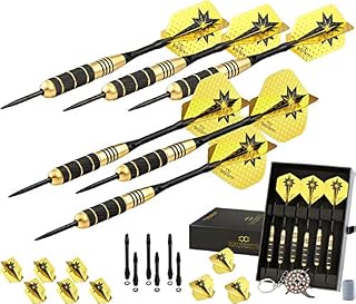 CC-Exquisite Professional Darts Set - Customizable Configuration 6 Steel Tip Darts 18g/22g