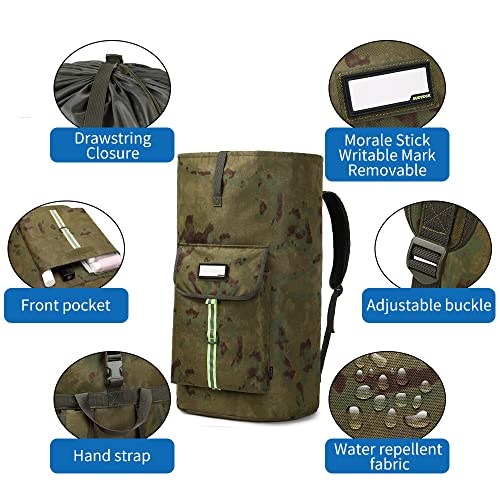 Image of laundry bag backpack,extra-large heavy duty laundry bags,laundry backpack for college students,drawstring closure (Ruins camouflage laundry bag backpack)