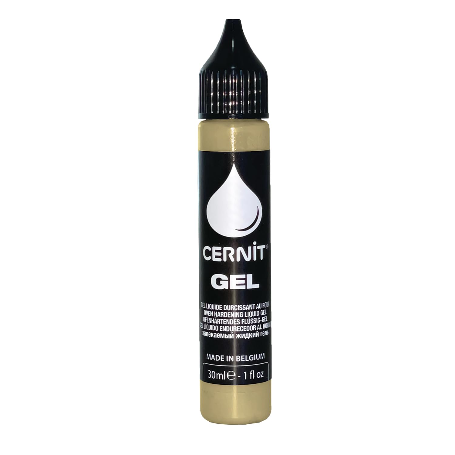 CERNIT CE1500030050C - One Bottle of Liquid Polymer Clay - Cernit Gel 30 ml - Baking and Modelling Clay - Gold Colour - Manufactured in Belgium - DIY - Creative
