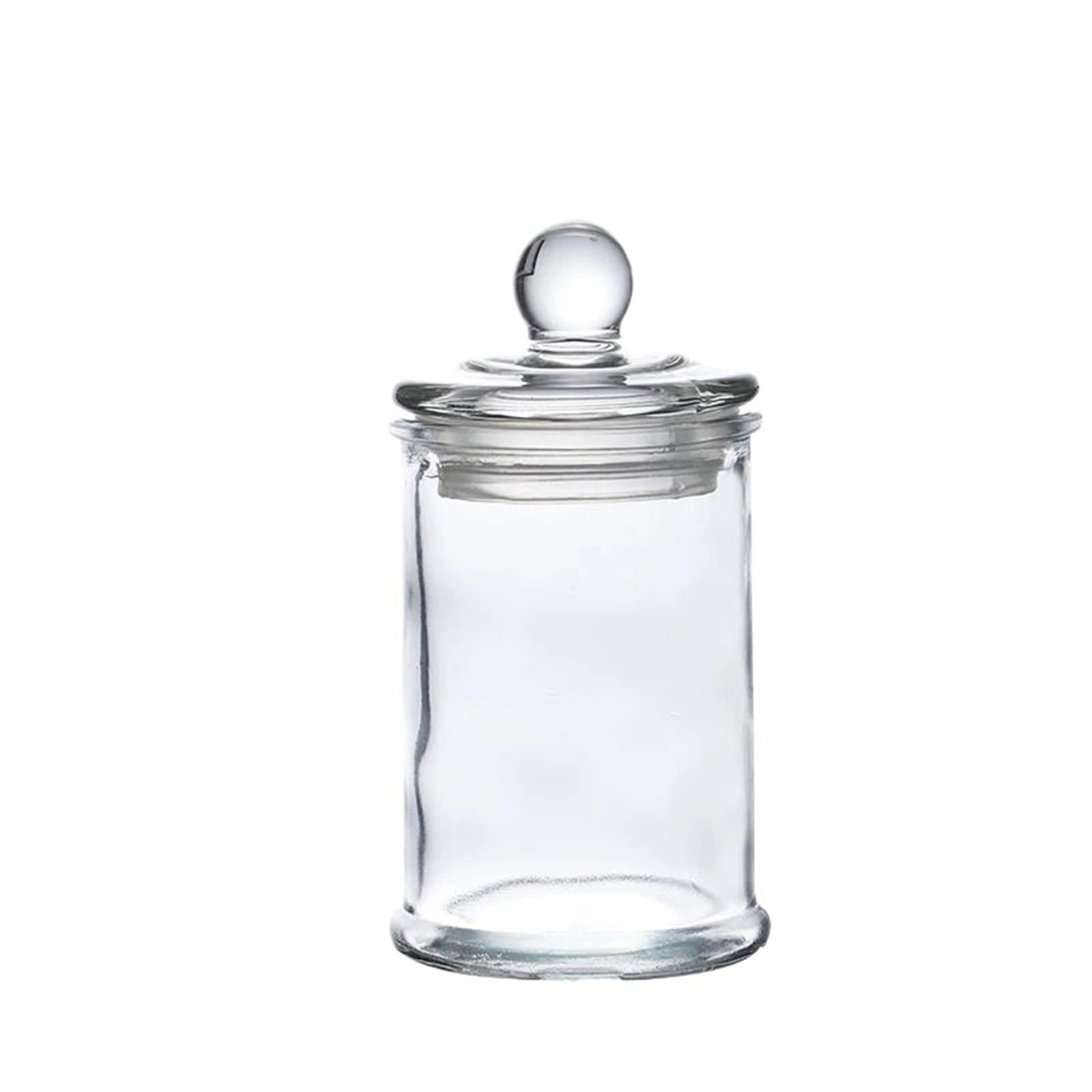 TVANTRUXIS Glass Jars with Lid, 1 Pcs Clear Glass Jar With Lid For Candy Cookie Dried Fruit Nuts Tea Multiple Sizes(150ml)