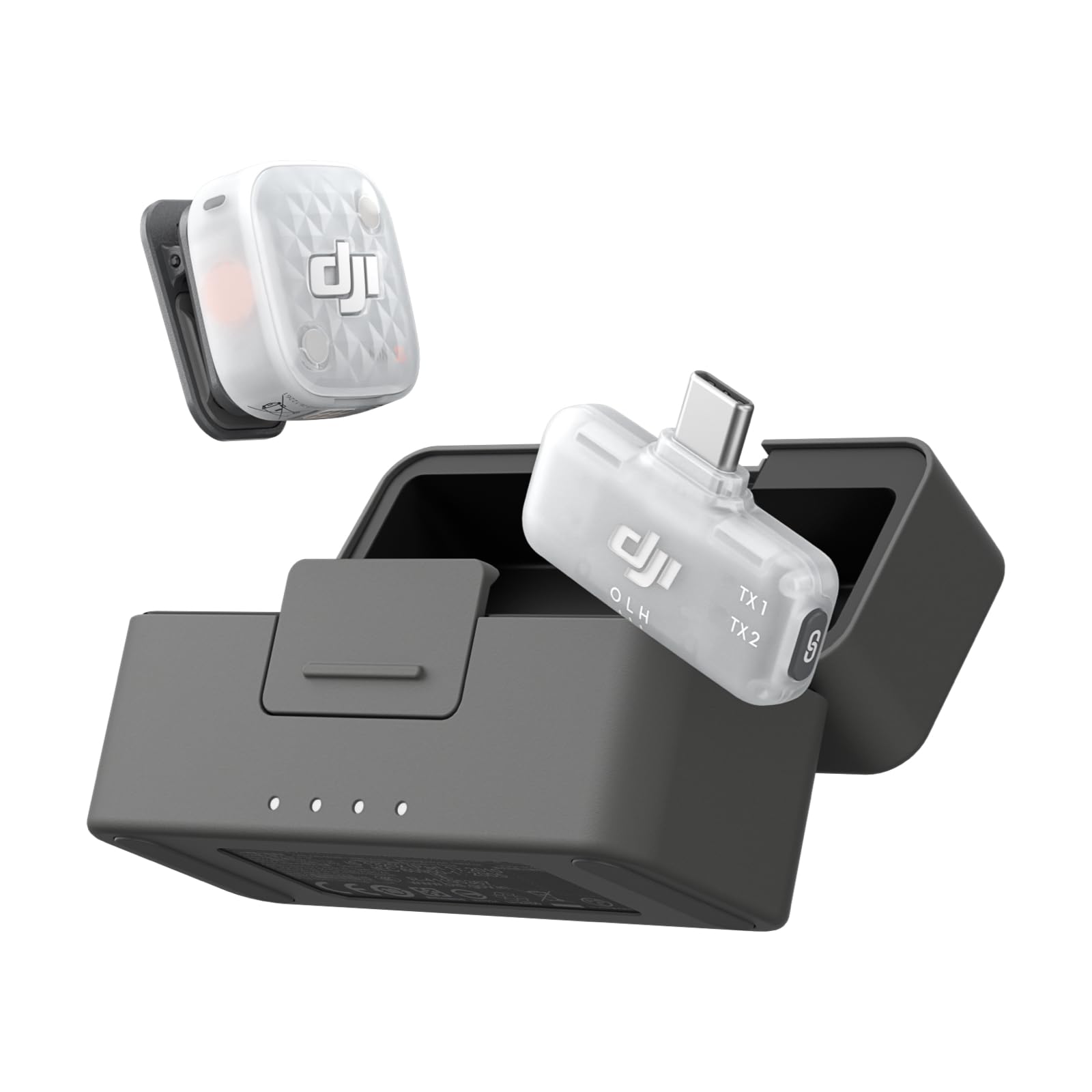 DJI Mic Mini 2S (1 TX + 1 Mobile RX + Charging Case), AI Noise Canceling