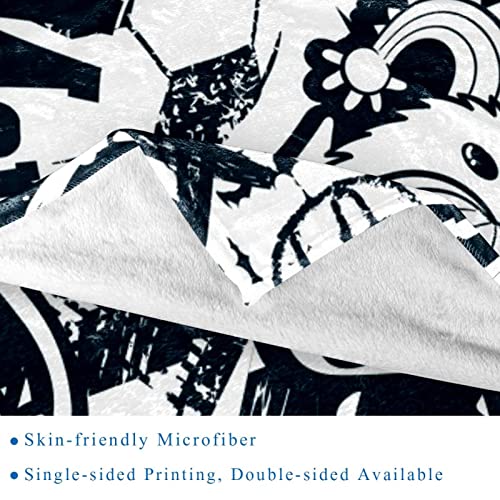 Couverture polaire grunge monster en microfibre légère pour canapé - 3