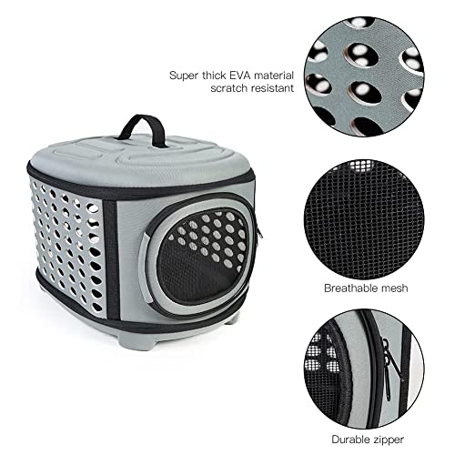 Lemmiklooma transpordikott – kokkupandav, pehme suurus 36*40*30cm, värv hall (EASY JOY)