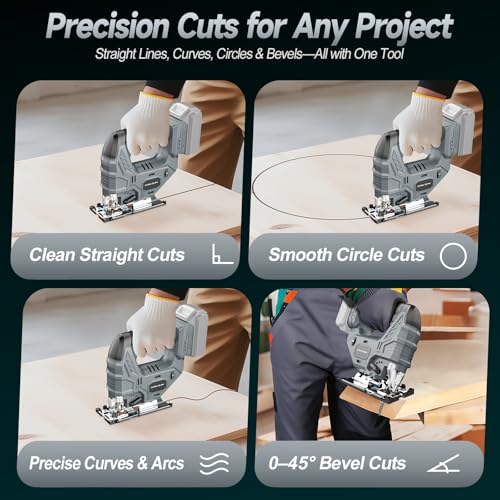 Cordless Jigsaw with 7-Speed Control