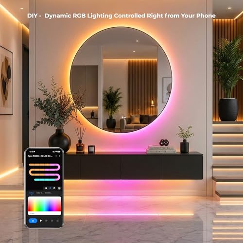Image of APEX LIGHT RGBIC + W Smart LED Strip Light | Multi-Color RGBIC + 6000K Pure White LEDs | Alexa & Google Compatible | Music Sync with Dynamic Modes | App Control | 1 Year Warranty