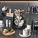Wisuce Bamboo Mug Holder Tree, Thicker Base Coffee Cup Holder Stand for Counter, Mug Rack with 6 Hooks