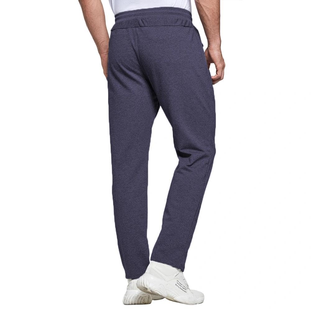 ZOXOZ Pantaloni Sportivi Uomo Cotone con Tasche Zip Elastico in Vita con Coulisse