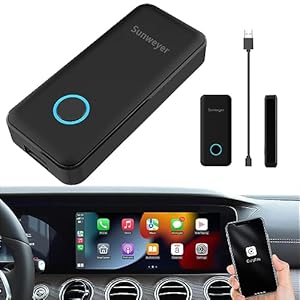 Sunweyer CarPlay Draadloze Adapter Plug & Play Auto Connect Bluetooth Wired CarPlay naar Draadloze Auto Play Dongle Converteren