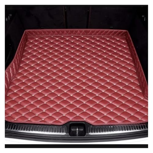 Alfombrilla Antideslizante para Toyota para C-HR 2018-2020 para Mark X 2010-2017 Cuero Artificial 3D Cobertura Completa Estera Maletero Coche Accesorios Alfombra Cubeta De Maletero(Vino Rojo)