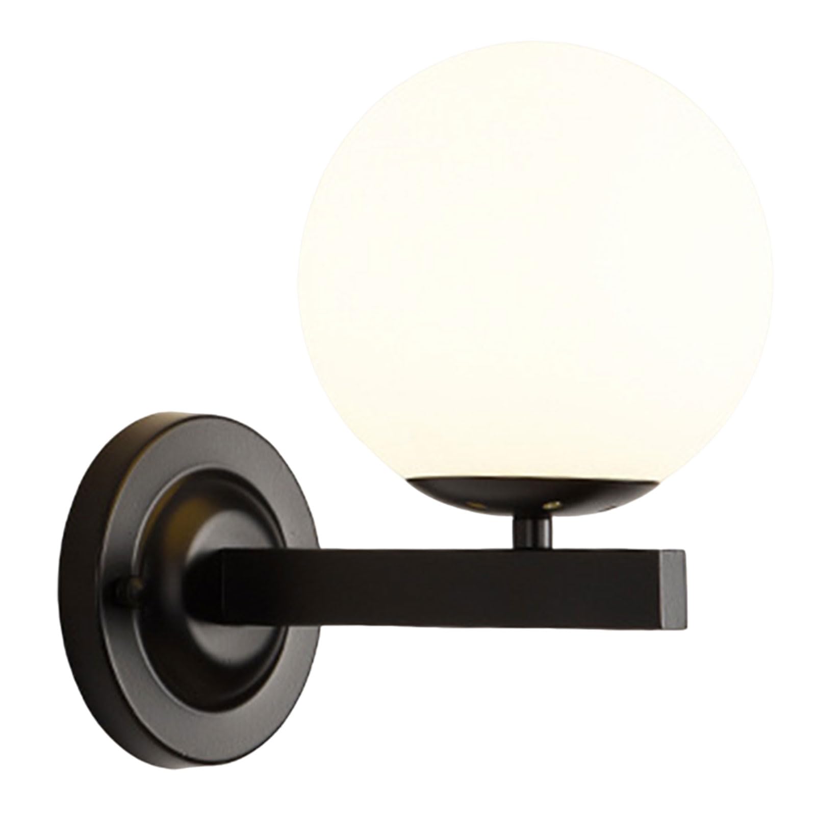 HYJAUSXB Industrial Modern Globe Wall Sconce with White Glass Lampshade - G9 Indoor Lamp for Living Room and Bedroom