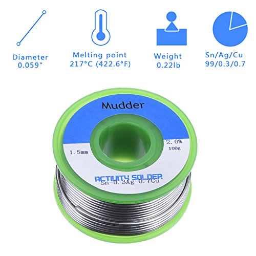 1.5 mm Saldatura Filo Saldatura Sn 99 Ag 0.3 Cu