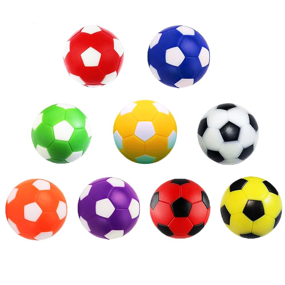 9 Pack Foosball Table Balls 1.47 Inch Table Soccer Balls for Foosball Tabletop Game Foosball Accessory Replacements Multicolor World Cup Foosball/Gifts