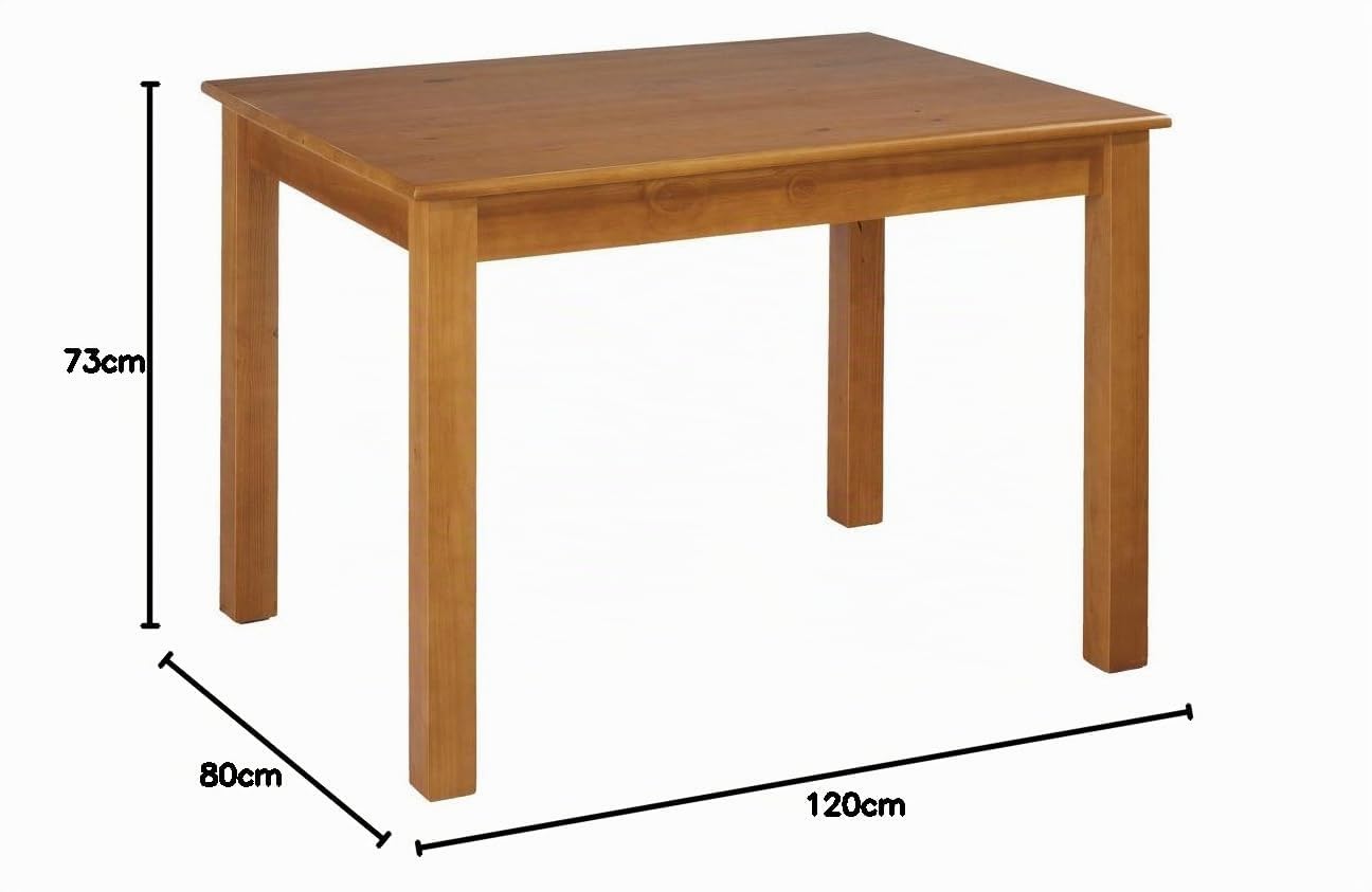 Mesa Fija, Realizada de Madera de Pino, Serie Kalpe. Medidas 73x120x80 cm, (AltoXAnchoXfondo) Robusta y Duradera Diferentes Elementos a Juego (Cerezo)