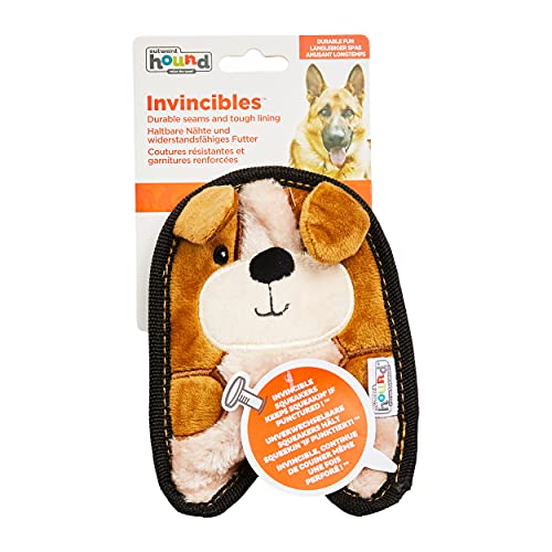 Outward Hound Invincibles Mini - Hundespielzeug - Plüschtier-Welpe - Braun - XS