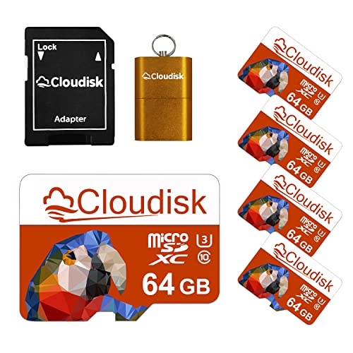 Cloudisk 5pbN Parrot-Prime Micro SDJ[h 64GB tbVJ[h Micro SDXC C10 A2 U3 SDJ[hA_v^[t J[h[_[(64GB)