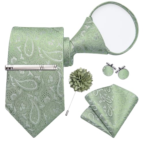 Image of DiBanGu Silk Zipper Ties for Men, Formal Pre-tied Necktie