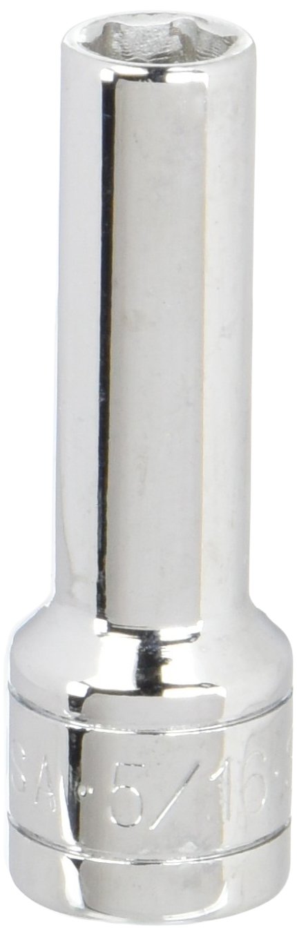 SKProfessional Tools 40460 3/8 in. Drive 6-Point Metric Standard Chrome Socket - 5/16 in, Cold Forged Steel Socket with SuperKrome Finish, Made in USA